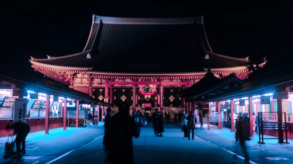 Sensoji Temple at nigh