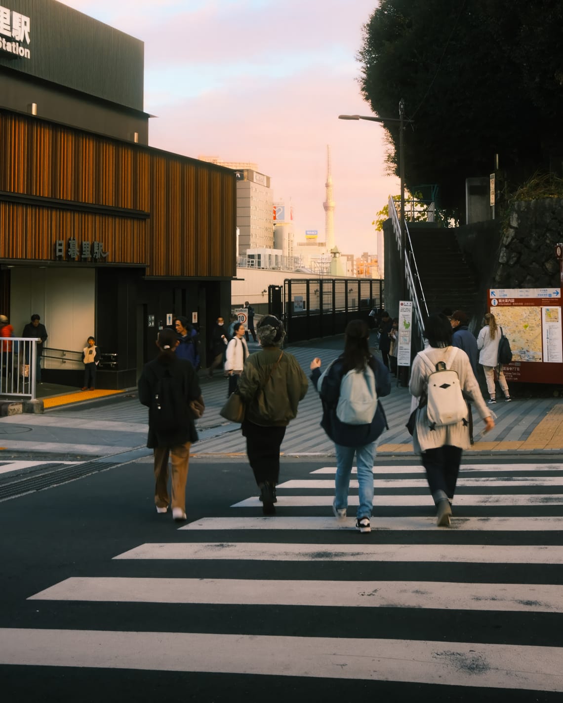 Outside Nippori Station