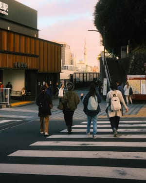 Outside Nippori Station